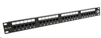 Solarix – patch panel 24 x RJ45 CAT6 UTP 350 MHz černý 1U