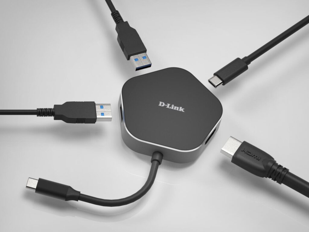D-Link 4-in-1 DUB-M420 USB Tip C