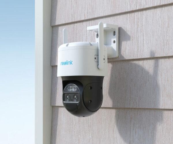 Camera supraveghere rotativa Reolink TrackMix LTE G770 GSM 4G PTZ , 8 MP, 2.8 – 8 mm, lumina alba / IR 30 m, dual band, microfon si difuzor, acumulator 5100 mAh, slot card, zoom hibrid 6x, auto tracking