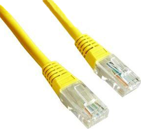 Cablu UTP GEMBIRD Cat5e, cupru-aluminiu, 1 m, galben, AWG26, PP12-1M/Y