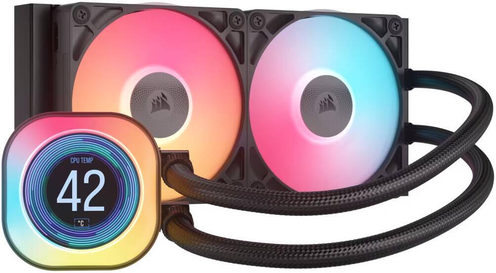 Cooler procesor Corsair iCUE LINK TITAN RX LCD AIO, 240mm, RGB, racire cu lichid, negru
