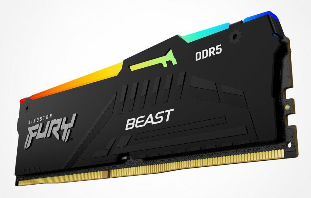 Memorii Kingston FURY Beast RGB, 16 GB 2x8GB, DDR5, DIMM, 6000 MHz, CL30, XMP