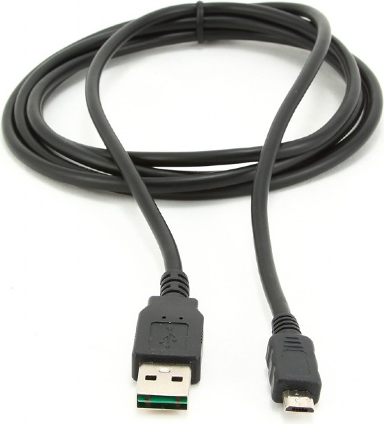 Cablu alimentare si date Gembird, USB 2.0 (T) la Micro-USB 2.0 (T), 1m, conectori auriti, Negru, CC-mUSB2D-1M