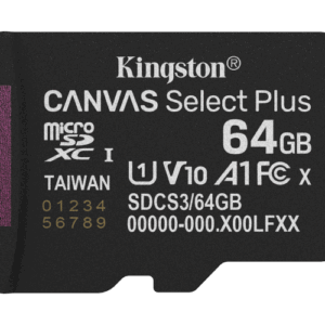 Card de Memorie MicroSDXC Kingston, 64GB, Select Plus, Clasa 10 UHS-I