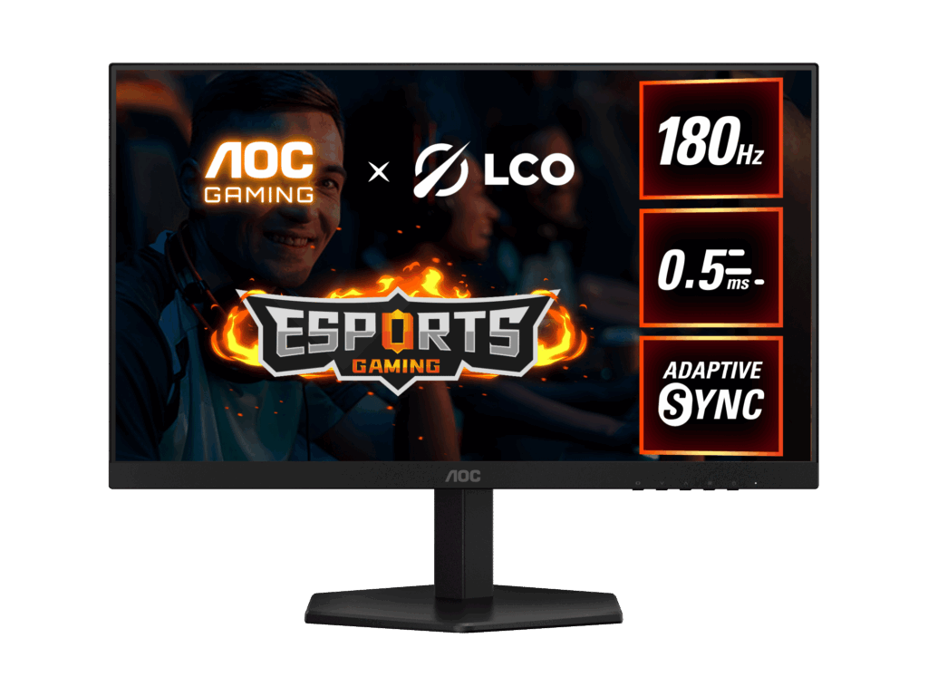 Monitor Gaming AOC 24G42E, 23.8″, Full HD, 180 HZ, 0.5ms, Adaptive Sync, Fast IPS, HDR10, Negru