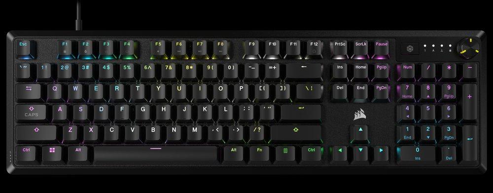 Tastatura mecanica gaming Corsair K70 Core TKL, MLX Red v2 Linear Switches, amortizare a sunetului, RGB