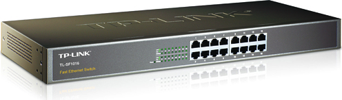 Switch TP-Link TL-SF1016  Fara management Fast Ethernet (10/100) 1U Negru