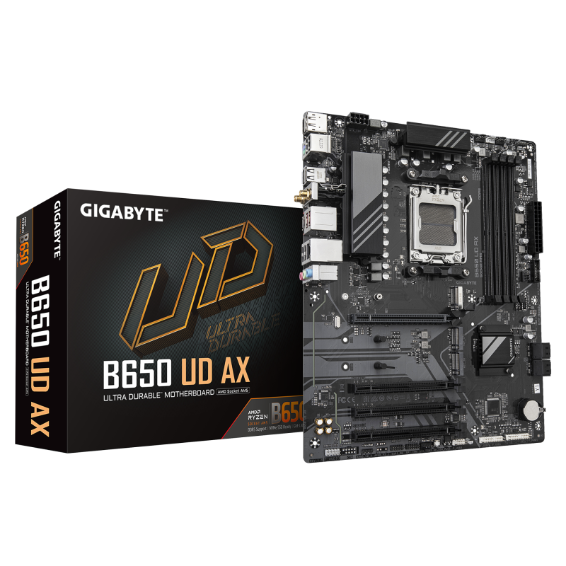 Placa de baza Gigabyte B650 UD AX, AM5, DDR5, ATX, Negru