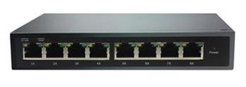 Switch PoE cu management, Adex, 8x Gbit port, metal