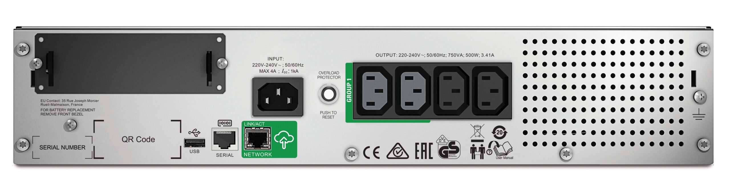 UPS APC Smart-UPS 750VA LCD RM 2U 230V with Smart Connect 2 UPS APC Smart-UPS 750VA LCD RM 2U 230V with Smart Connect - imagine 2