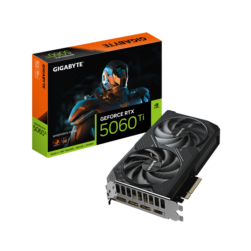 Placa video Gigabyte GeForce RTX 5060 Ti WINDFORCE OC 8G, 128 bit, Negru