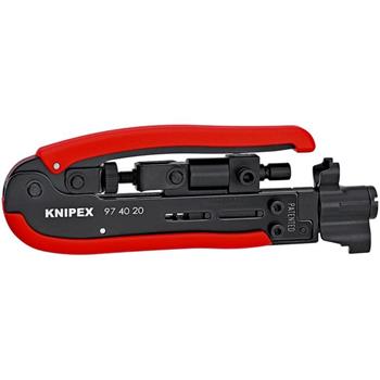 Cleste sertizat prin compresie mufe coaxiale F, BNC, RCA, KNIPEX, 175mm