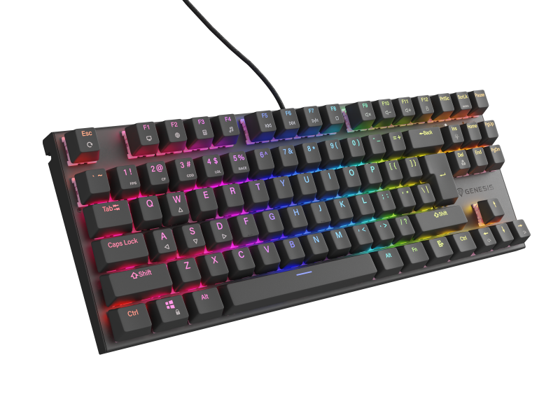 Tastatura gaming, Genesis, Cu fir, Negru