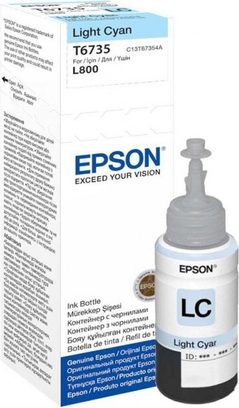 Flacon Epson T6735, original, pentru imprimantele L800, L805, L810, L850, L1800 70 ml, light cyan