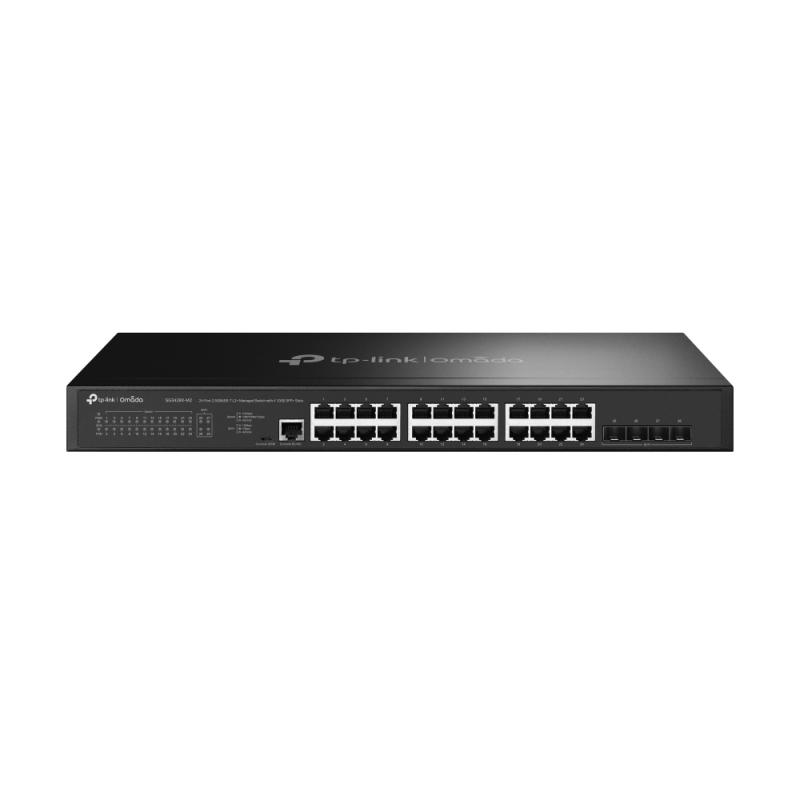 Switch gestionat, JetStream 24 porturi, 2,5GBASE-T L2+ cu 4 comutatoare, 10G, Negru