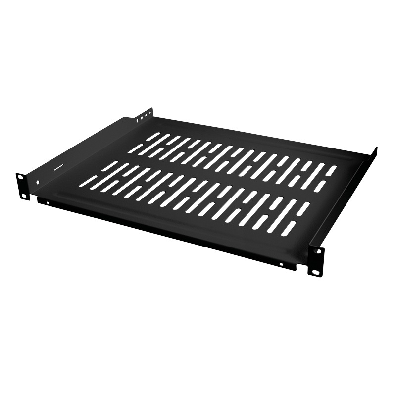 RAFT FIX LOGILINK 1U pentru rack 19″, adancime 350mm, sarcina maxima 10Kg, vopsea antistatic, otel 1.5mm, black, „SF1C45