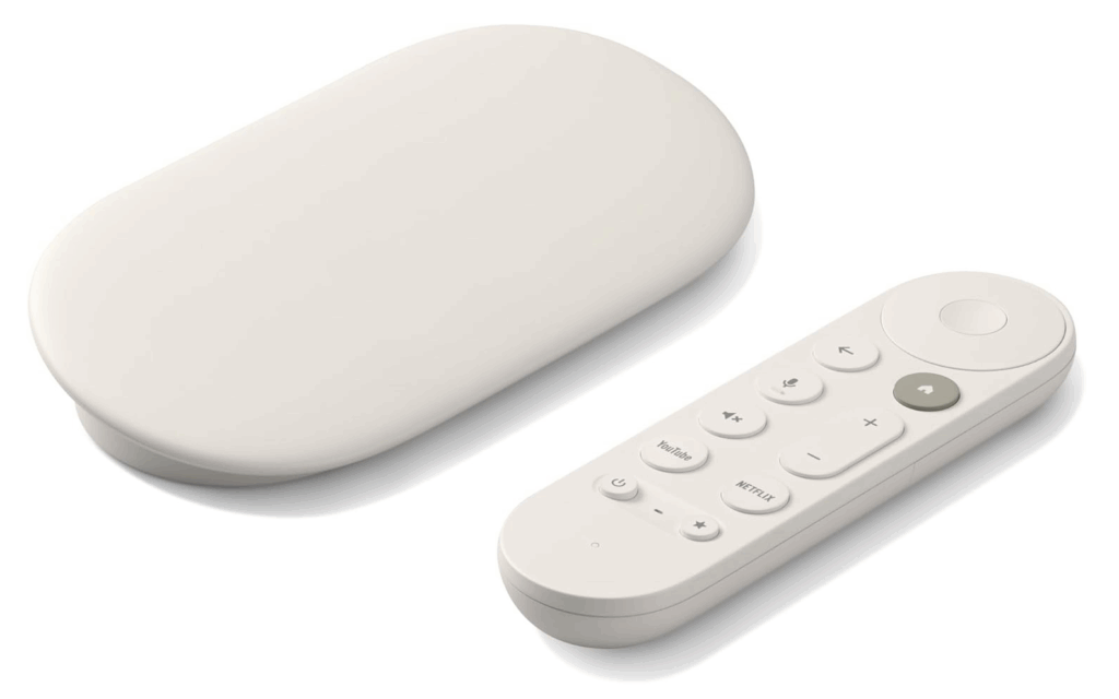 Media Player Google TV Streamer, 4K, Bluetooth, Wi-Fi, Android TV, 32 GB, Telecomanda comenzi vocale, Alb