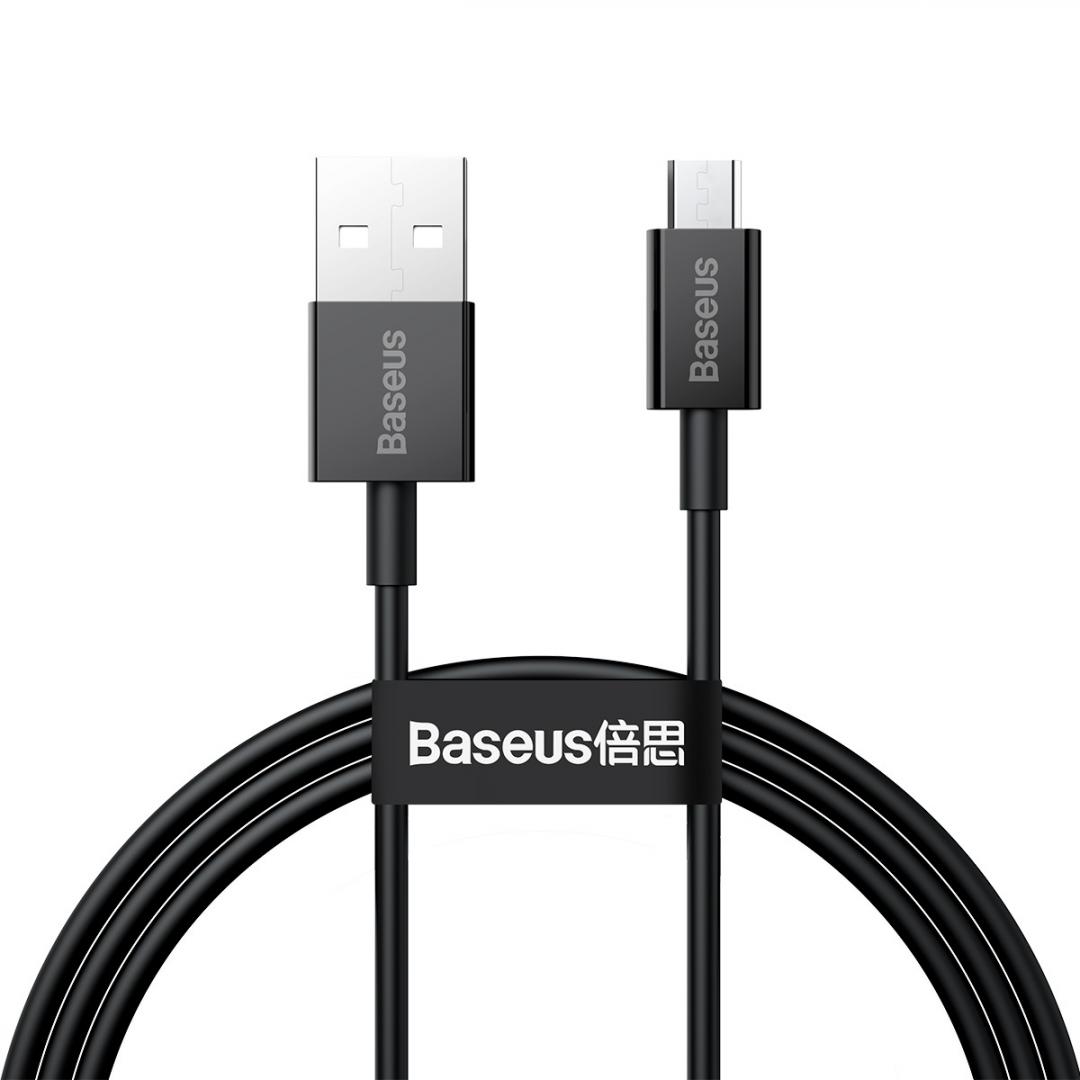 Cablu alimentare si date Baseus, Superior, Fast Charging, USB la Micro-USB 2A 1m, Negru 1 Cablu alimentare si date Baseus, Superior, Fast Charging, USB la Micro-USB 2A 1m, Negru