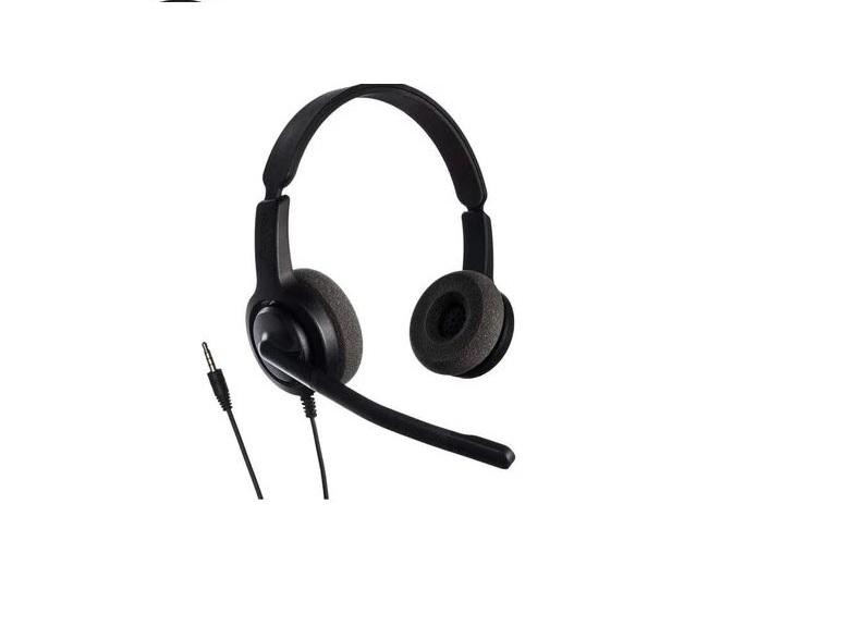 Casti cu microfon Axtel Voice PC28 duo NC, Jack 3.5 mm, Negru