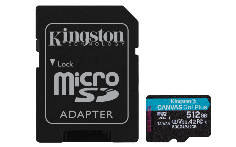 Card de memorie KINGSTON SDCG4/512GB, microSDXC + Adaptor SD