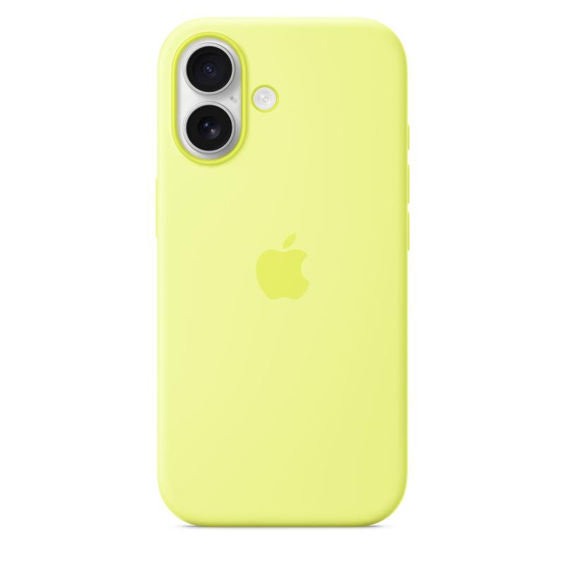 Husa de protectie Apple Silicone Case cu MagSafe pentru iPhone 17, Neon Yellow