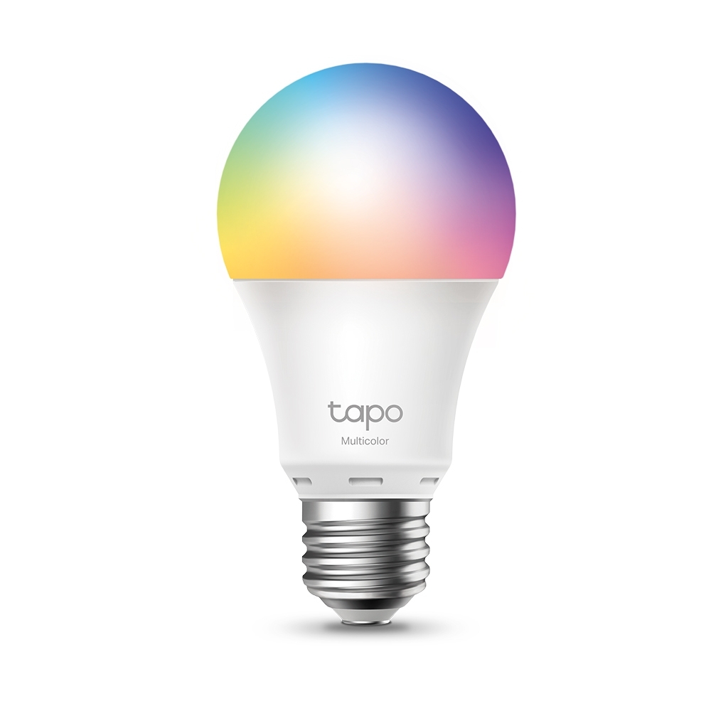 Bec LED RGB inteligent TP-Link Tapo L530E, Wi-Fi, E27, 8.7W (60W), 806 lm, lumina colorata, control vocal, compatibil Amazon Alexa si Google Assistant, clasa energetica F