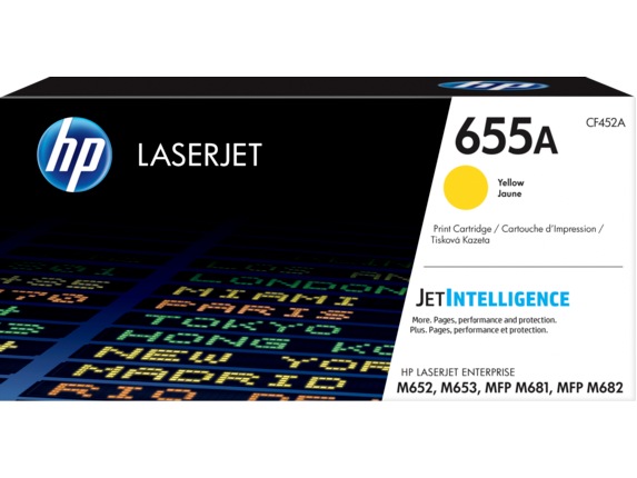 Toner Original HP Yellow, nr.655A, pentru Color LaserJet M652|M653|M681|M682, 10.5K, (timbru verde 1.2 lei) , „CF452A”