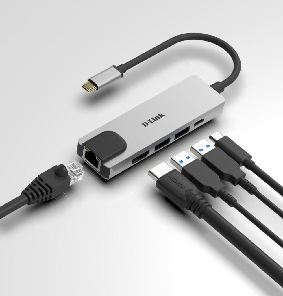 D-Link 5-in-1 DUB-M520 USB Tip C