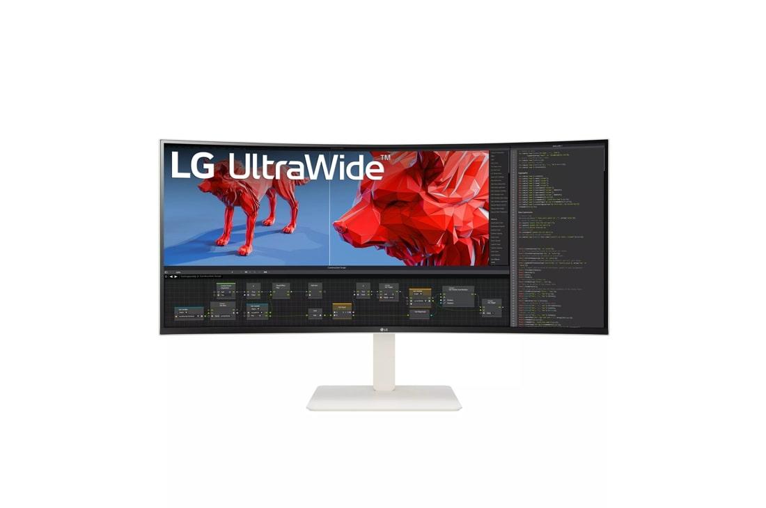 Monitor LG Ultrawide Curbat 37.5", IPS, 3840x1600, 1ms, 144hz, HDR 600, FreeSync Premium Pro, KVM, USB-C 90W, Pivot, HAS, Boxe 2x7W 1 Monitor LG Ultrawide Curbat 37.5", IPS, 3840x1600, 1ms, 144hz, HDR 600, FreeSync Premium Pro, KVM, USB-C 90W, Pivot, HAS, Boxe 2x7W