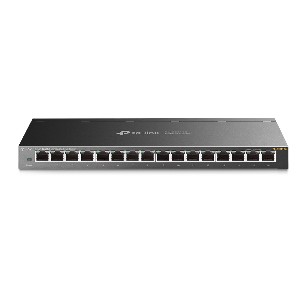 Switch, TP-LINK TL-SG116E, 16 porturi 10/100/1000MBPS, negru 2 Switch, TP-LINK TL-SG116E, 16 porturi 10/100/1000MBPS, negru - imagine 2