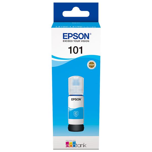 Flacon cerneala Epson 101 EcoTank Cyan (70ml) pt Epson EcoTank L4150, L4160, L4260, L4266, L4360, L4366, L6160, L6170, L6190, L6260, L6270, L6276, L6290, L6360, L6370, L6376, L6390, L14150