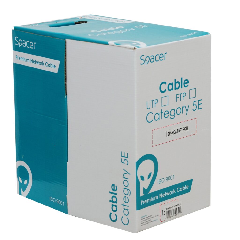Cablu FTP Spacer, cupru, rola 305 m, cat 5E