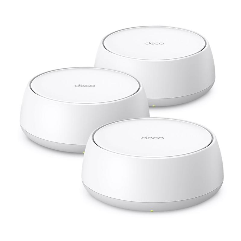 Sistem Mesh Wi-Fi TP-Link Deco BE22(3-pack), BE3600, Dual-Band, Wi-Fi 7, MLO, HomeShield, cu acoperire pentru intreaga casa