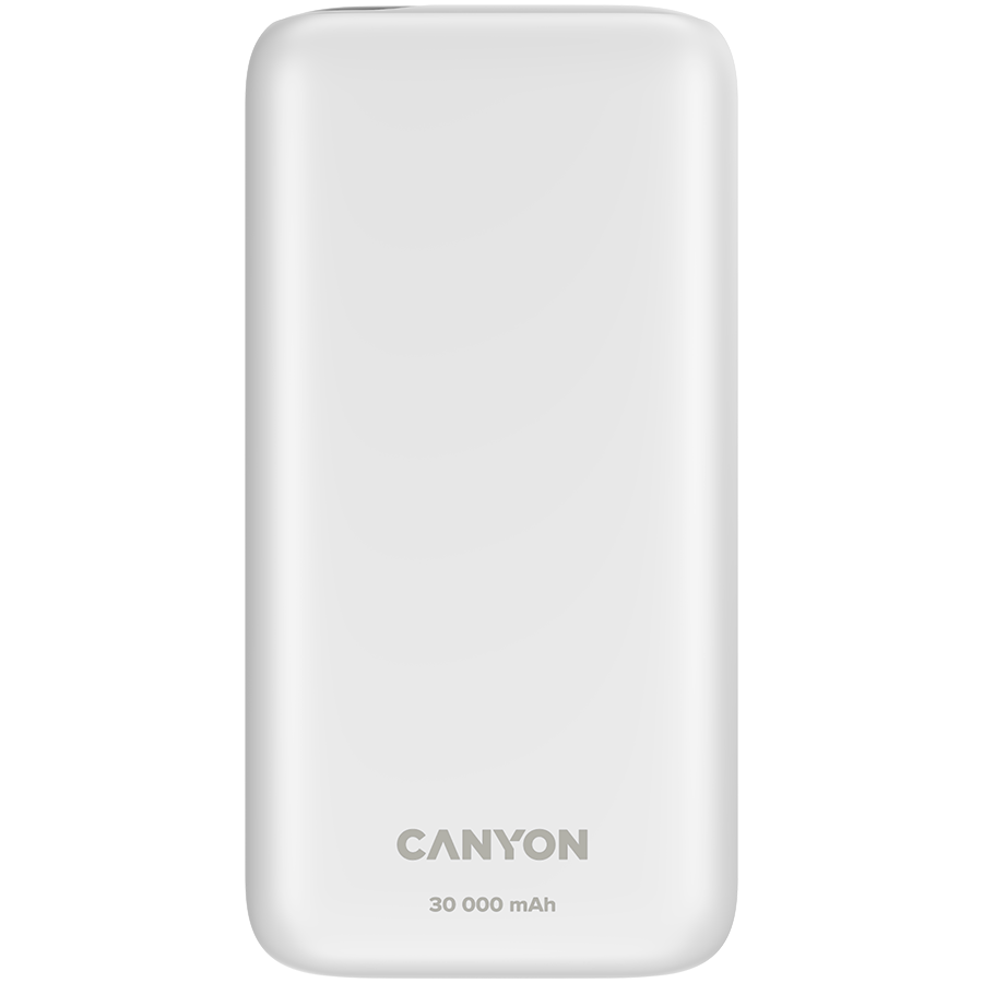 Baterie externa, Canyon, 30000 mAh, Alb