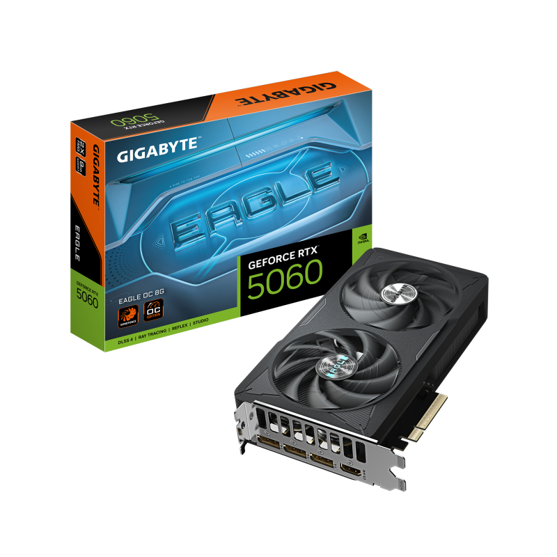 Placa video Gigabyte GeForce RTX 5060 EAGLE OC 8G, GDDR7, 128 bit, Negru
