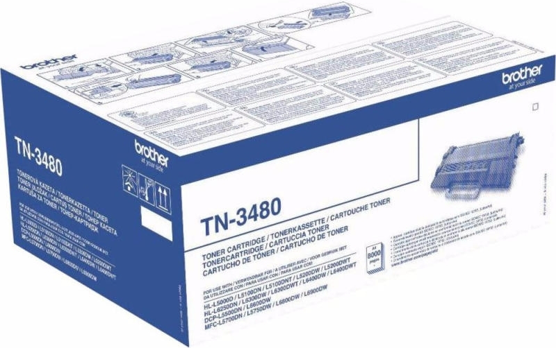 Toner BROTHER TN3480, 8000 pagini, Black