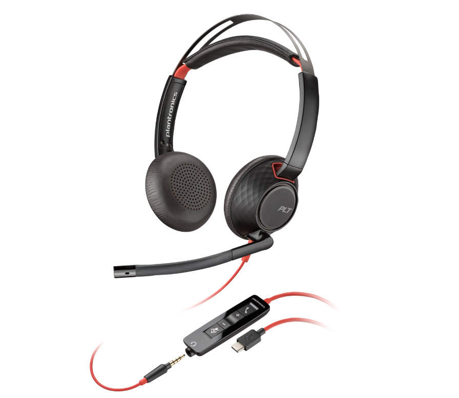 Casti PC Poly BW 5220 USB-C HS +3.5mmP +USB-C/A