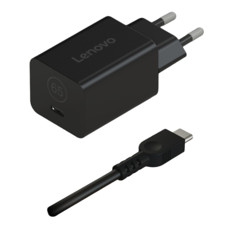 Incarcator retea Lenovo GaN Nano, 65W USB-C, Negru