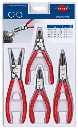 Set clesti KNIPEX pentru inele de siguranta, 4 piese 3 Set clesti KNIPEX pentru inele de siguranta, 4 piese - imagine 3