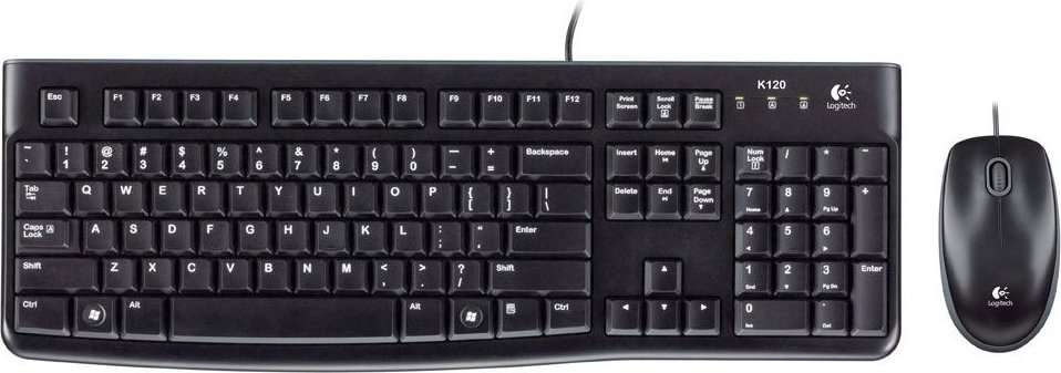 Kit tastatura si mouse Logitech MK120, Negru