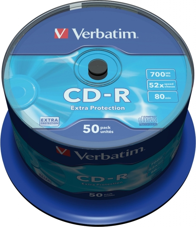 CD-R Verbatim, 700MB, 52X, 50 buc