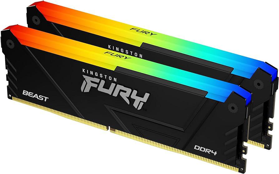 Memorie Kingston Fury Beast, 16GB DDR4, 3200MHz CL16, Dual Channel Kit