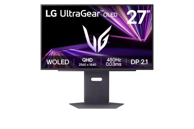 Monitor Gaming LG OLED UltraGear 27GX790A, 27″, QHD, 1440P, 480Hz, 0.03ms G-Sync® Compatible, DisplayPort 2.1, Black