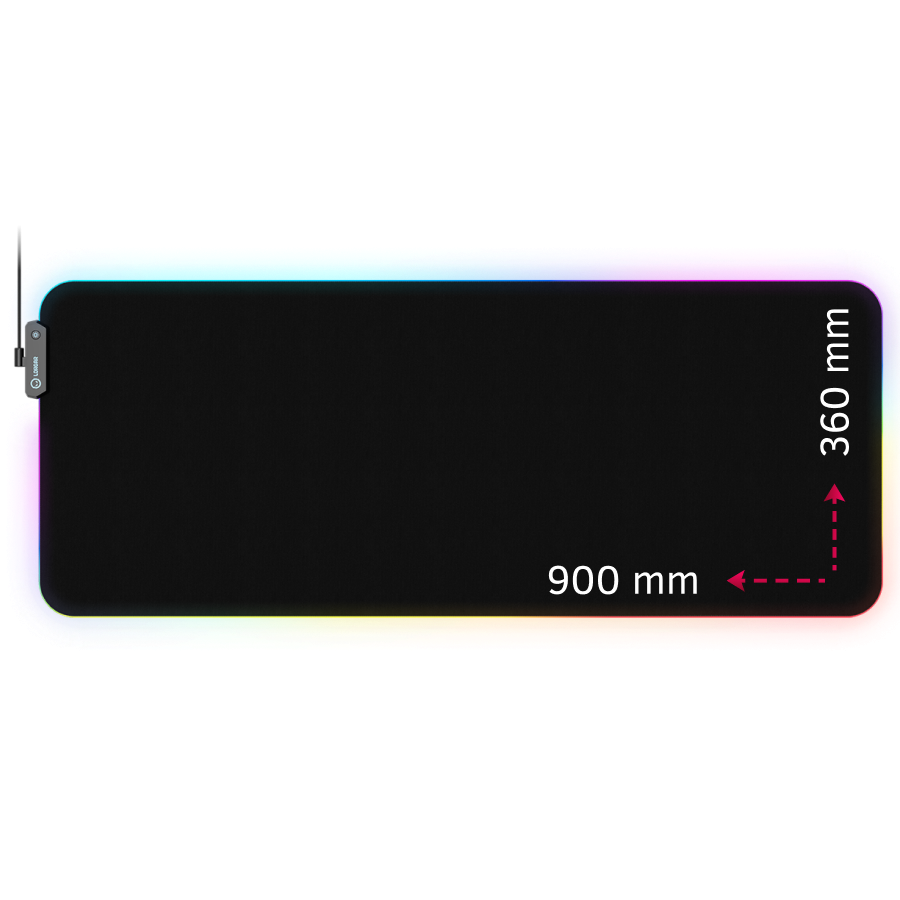 Mousepad gaming Lorgar Steller 919 RGB 900×360 Black