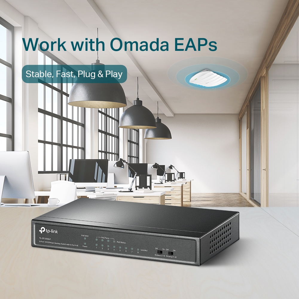 Switch TP-Link TL-SF1008LP, 8-Port 5 Switch TP-Link TL-SF1008LP, 8-Port - imagine 5