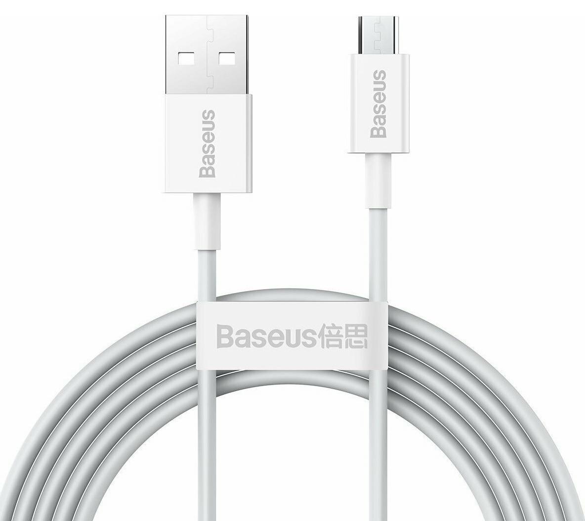 Cablu alimentare si date Baseus, Superior, Fast Charging, USB la Micro-USB 2A 2m, Alb 1 Cablu alimentare si date Baseus, Superior, Fast Charging, USB la Micro-USB 2A 2m, Alb