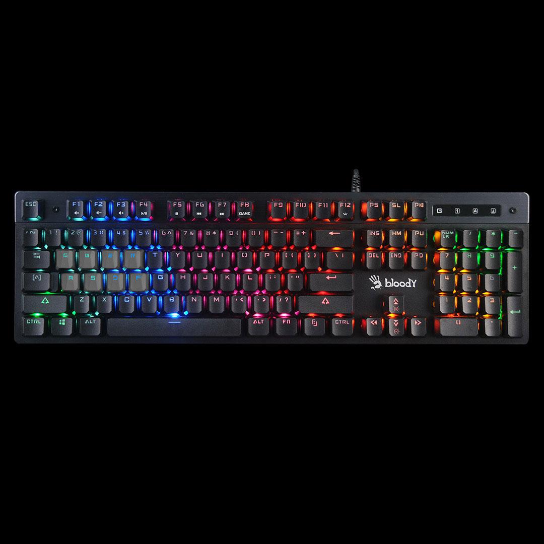 Tastatura A4tech B500N Bloody gaming, cu fir 106 taste gri 1 Tastatura A4tech B500N Bloody gaming, cu fir 106 taste gri