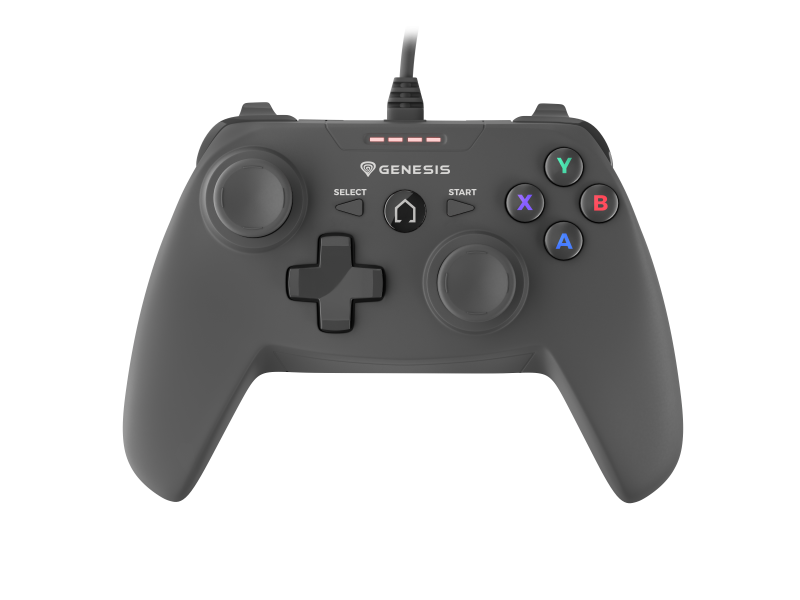 Gamepad Genesis P58, USB, 12 butoane, feedback de forta, negru