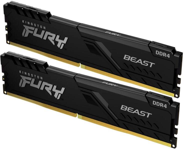 Memorie Kingston FURY Beast, 16GB DDR4, 3200MHz CL16, Dual Channel Kit
