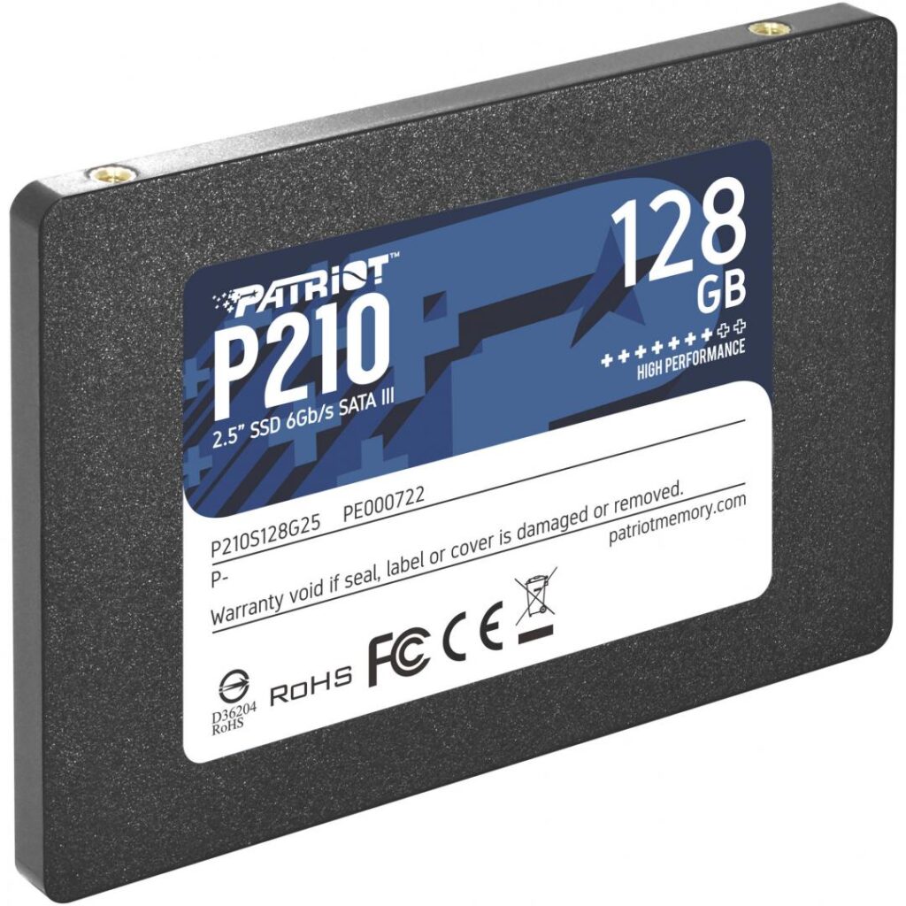 SSD Patriot P210, SATA III, 2.5″, 128 GB, Negru
